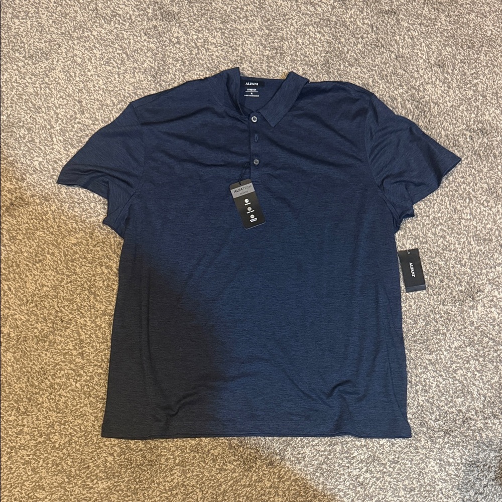 Alfani Men's Navy Polo Shirt